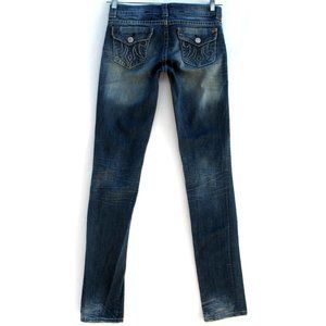 Mek Dnm Harbin Cigarette Dark Faux Flap Tag Sz 27